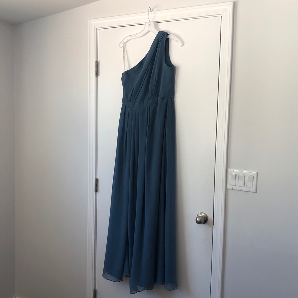 Blue formal bridesmaid dress